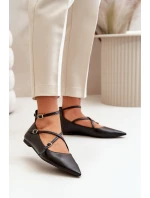 Dámské Baleríny S  A Pásky Černé model 21670182 - Boto