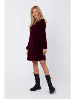 model 21874823 Šaty s výstřihem do V bordó - Moe