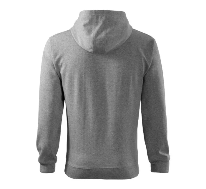 Trendy mikina na zips pánska tmavosivá zvýrazňuje