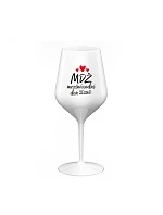 MEDZINÁRODNÝ DEŇ VÍNA - biely nerozbitný pohár na víno 470 ml