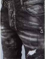 Pánske čierne nohavice FashionStreet UX3815