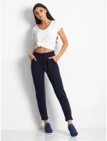 Tmavě modré dámské látkové kalhoty typu chino model 19390414 - Factory Price Tmavě modré dámské látkové kalhoty typu chino model 19390414 - Factory Price