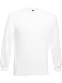 Fruit of the Loom Classic Raglan Sweat – mikina s raglánovými rukávmi 16.2216 biela