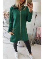 Halenka s ozdobnou stuhou tmavě zelená Halenka s ozdobnou stuhou tmavě zelená