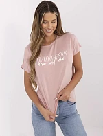Tričko D12100M02737A svetlo ružová