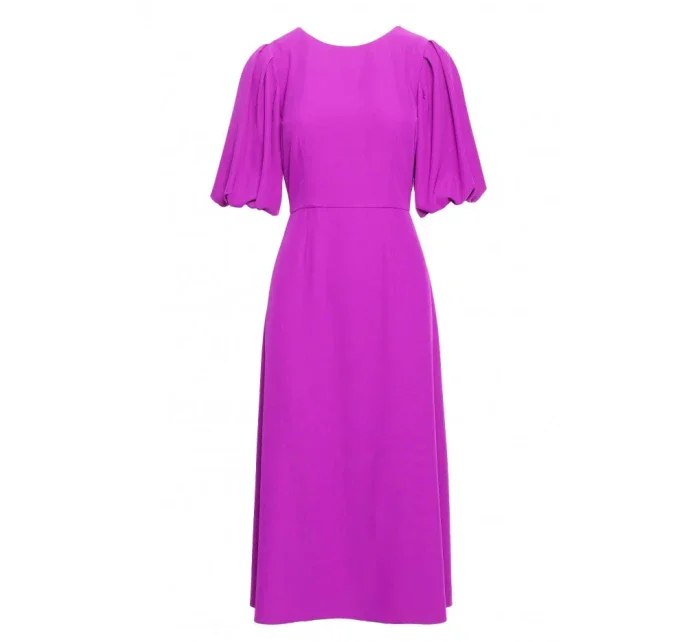 S399 Šaty s puzdrovými rukávmi - levanduľové