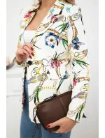 Bavlněné sako model 21185922 s potiskem ecru - Kesi