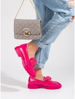 Trendy ružové dámske mokasíny bez podpätku Trendy ružové dámske mokasíny bez podpätku