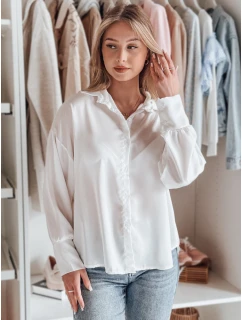 Dámske oversize tričko SATINIA white FashionStreet DY0449