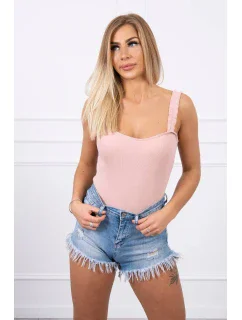 Body bez ramínek tmavě pudrově růžové