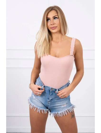 Body bez ramínek tmavě pudrově růžové
