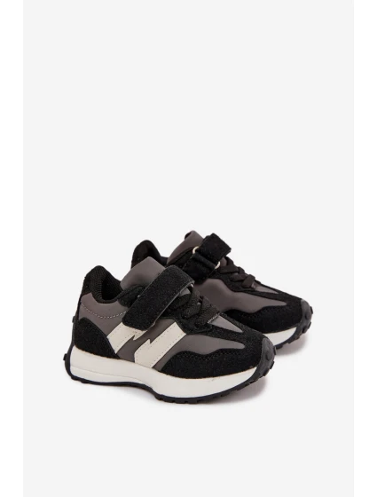 Dětské sportovní boty na suchý zip černé Miranda