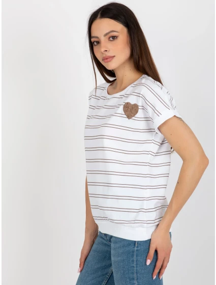 Blúzka RV BZ 8619.94 bielo-hnedá Blúzka RV BZ 8619.94 bielo-hnedá