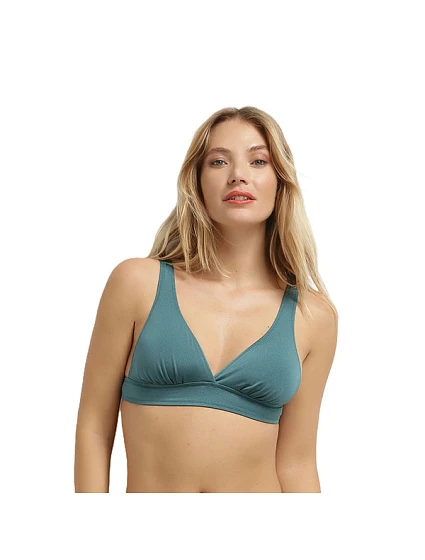 Dámský top TRIANGLE BRA tmavě zelená model 22206184 - DIM Dámský top TRIANGLE BRA tmavě zelená model 22206184 - DIM