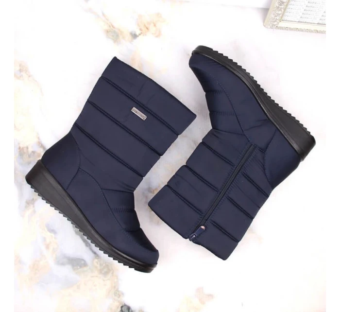Dámske vysoké snehové topánky W EVE436B navy blue - Novinky Dámske vysoké snehové topánky W EVE436B navy blue - Novinky