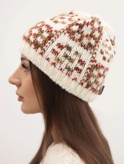 Dámská zimní vlněná čepice s ozdobnými krystalky K399 černá