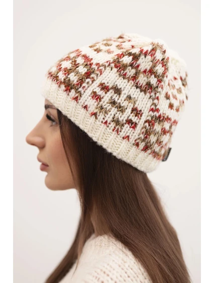 Dámská zimní vlněná čepice s ozdobnými krystalky K399 černá Dámská zimní vlněná čepice s ozdobnými krystalky K399 černá