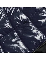 Dámska maľovaná prešívaná bunda Dark Blue (7695) Dámska maľovaná prešívaná bunda Dark Blue (7695)