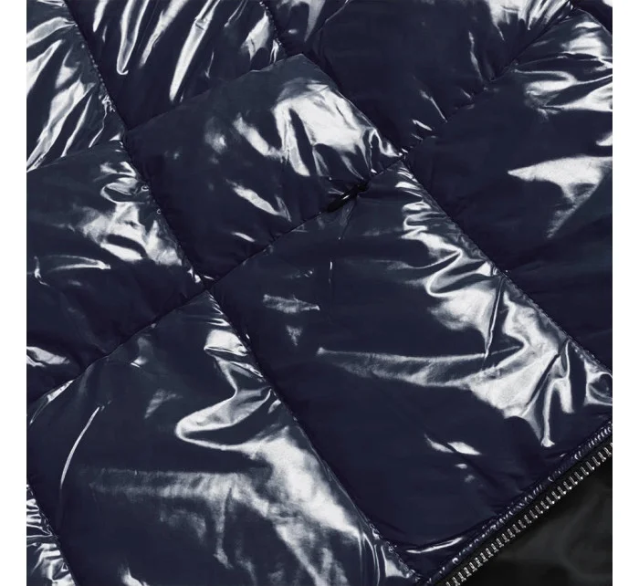 Dámska maľovaná prešívaná bunda Dark Blue (7695) Dámska maľovaná prešívaná bunda Dark Blue (7695)