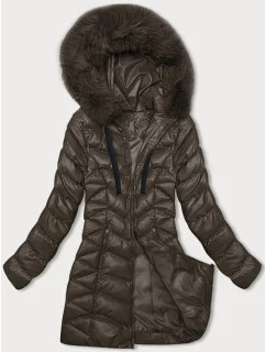 Hnědá dámská zimní bunda model 21246282 - J.STYLE