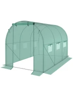 SKLENÍK ZÁHRADNÝ TUNEL 200X300X200CM PE KONŠTRUKCIA ZELENÁ OCEĽ