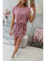 Šaty s obálkou dole tmavo ružové Šaty s obálkou dole tmavo ružové