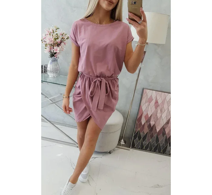 Šaty s obálkou dole tmavo ružové Šaty s obálkou dole tmavo ružové