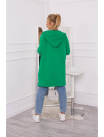 Zateplená bunda s kapucňou zelená