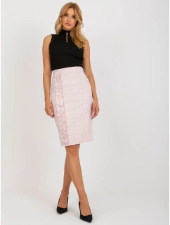 Sukňa LK SD 506633.11 svetlo ružová