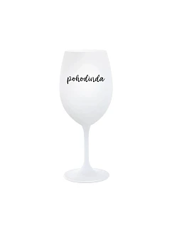 model 22186932 POHODINDA bílá sklenice na víno 350 ml - Giftela