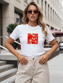 Tshirt damski z nadrukiem biały model 22267737 - FashionStreet
