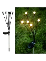 SOLÁRNA LAMPA TANCUJÚCA VO VETRE BIELE GULE 6 LED 72CM