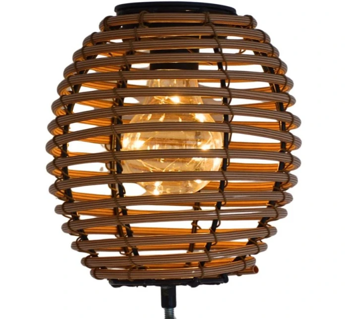 SOLÁRNA GUĽOVÁ LAMPA RATAN HNEDÁ PROGARDEN