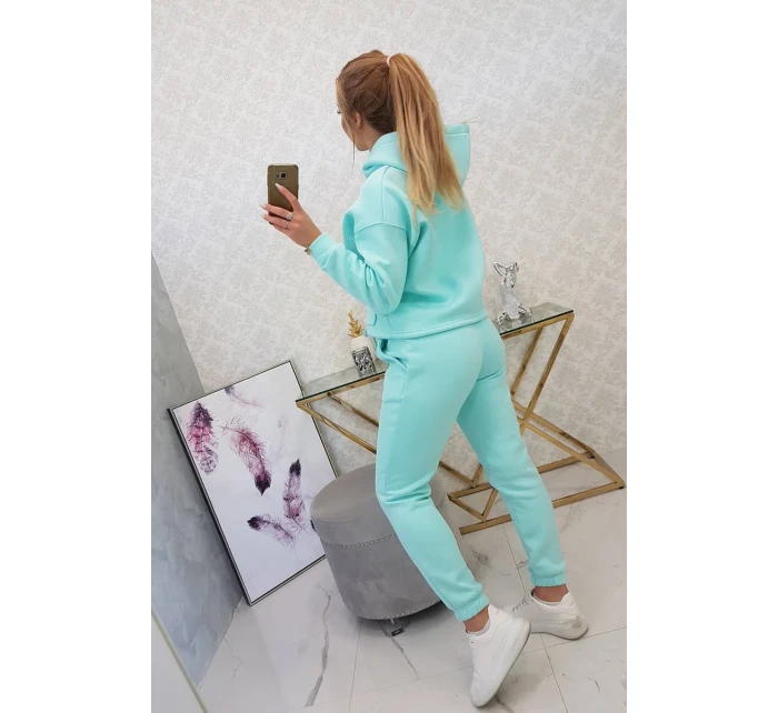 Teplá súprava s mikinou viazanou na spodnú časť mäty Teplá súprava s mikinou viazanou na spodnú časť mäty