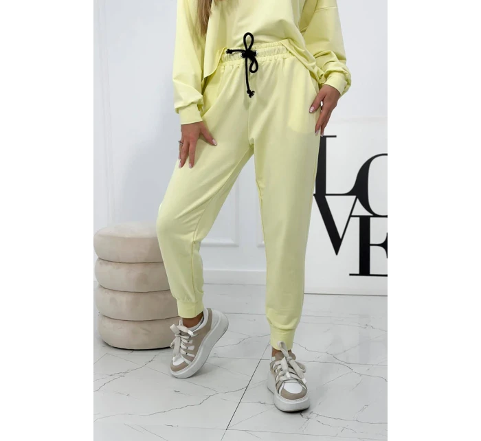 Set 2dielna mikina + nohavice žltá