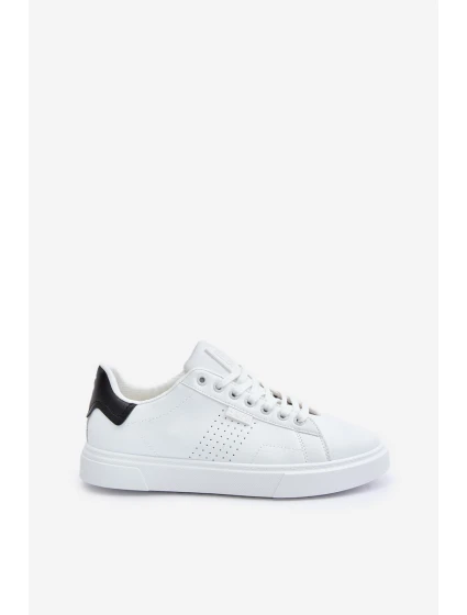 Trampki Sneakersy Męskie Z Eko Skóry Big Star OO174115 Białe