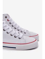 Materiałowe Trampki Męskie Big Star NN174305 HI-POLY SYSTEM Białe