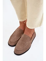 Dámské mokasíny z přírodního semiše Big Star TT274207 Béžové Dámské mokasíny z přírodního semiše Big Star TT274207 Béžové