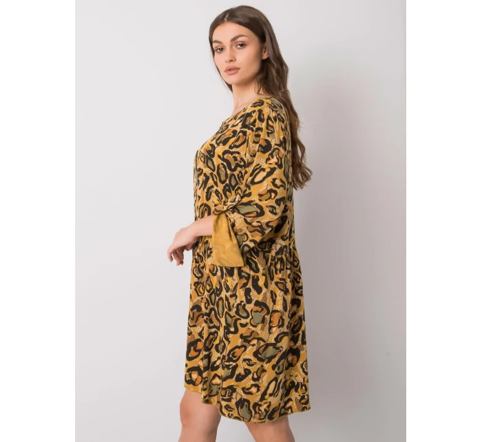 Šaty DHJ SK 21464.99 tmavo žltá
