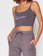 Dámsky crop top O1BA10KASI1 - G9A6 - šedofialová - Guess