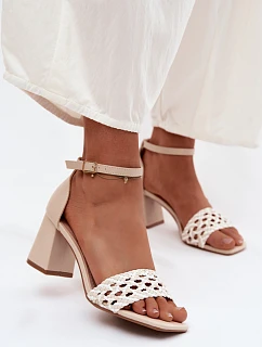 Sandále na podpätku model 227455 Step in style