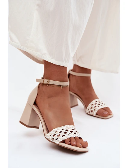 Sandále na podpätku model 227455 Step in style