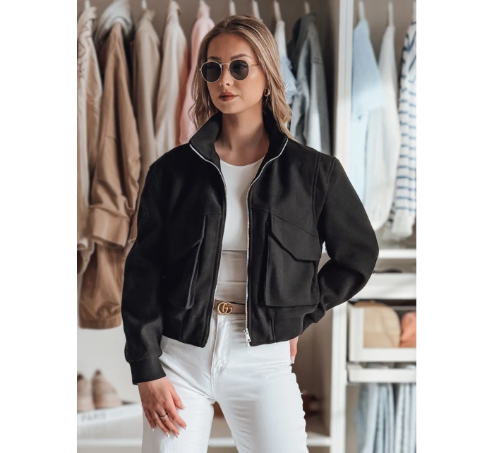 Dámská přechodná oversize bunda bomber černá Dstreet model 21983323 - FashionStreet