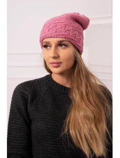 Dámska čiapka Aniela K338 tmavo ružová