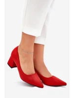 Dámské lodičky se na sloupku červené model 21690444 - Boto Dámské lodičky se na sloupku červené model 21690444 - Boto