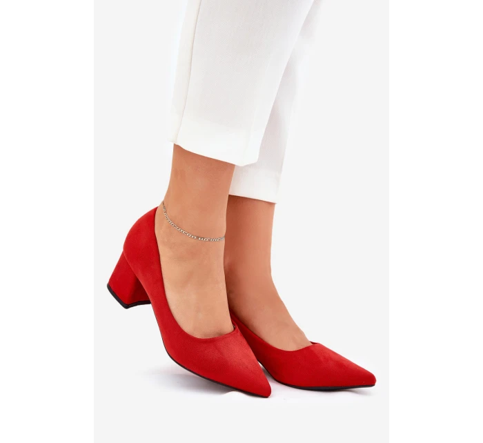 Dámské lodičky se na sloupku červené model 21690444 - Boto Dámské lodičky se na sloupku červené model 21690444 - Boto
