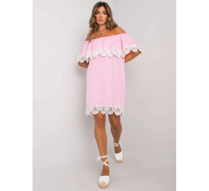 Šaty LK SK model 17416340 růžový - FPrice Šaty LK SK model 17416340 růžový - FPrice