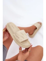 Dámske papuče na platforme Big Star - béžové Dámske papuče na platforme Big Star - béžové