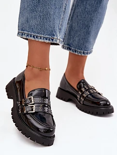 Dámske kožené mokasíny 270-35 Black - Beltran