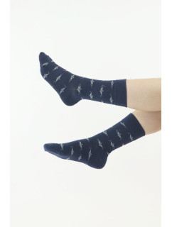 Veselé ponožky 17 modré so žralokmi